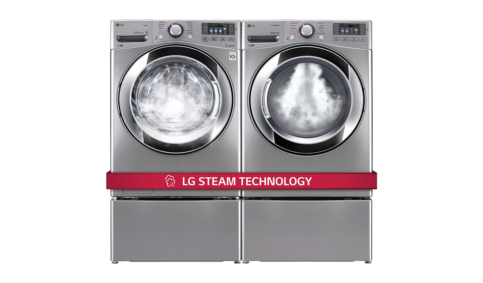 LG 6.3 Total Capacity LG TWINWash™ Bundle with LG SideKick™, WM3670HVA_WD100CV