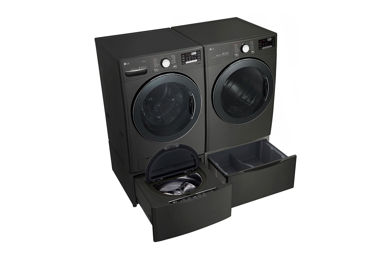LG 6.3 Total Capacity LG TWINWash™ Bundle with LG Pedestal , WM3800HBA_WD100CB
