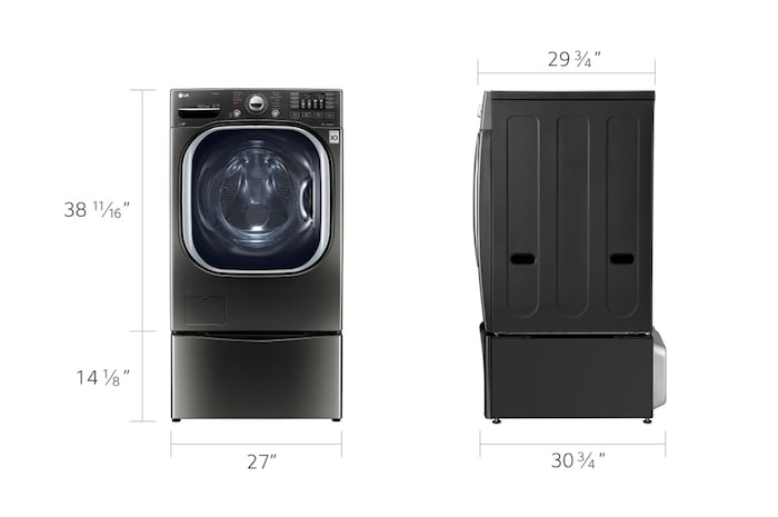 LG 6.3 Total Capacity LG TWINWash™ Bundle with LG Pedestal Washer, WM4370HKA_WD100CK