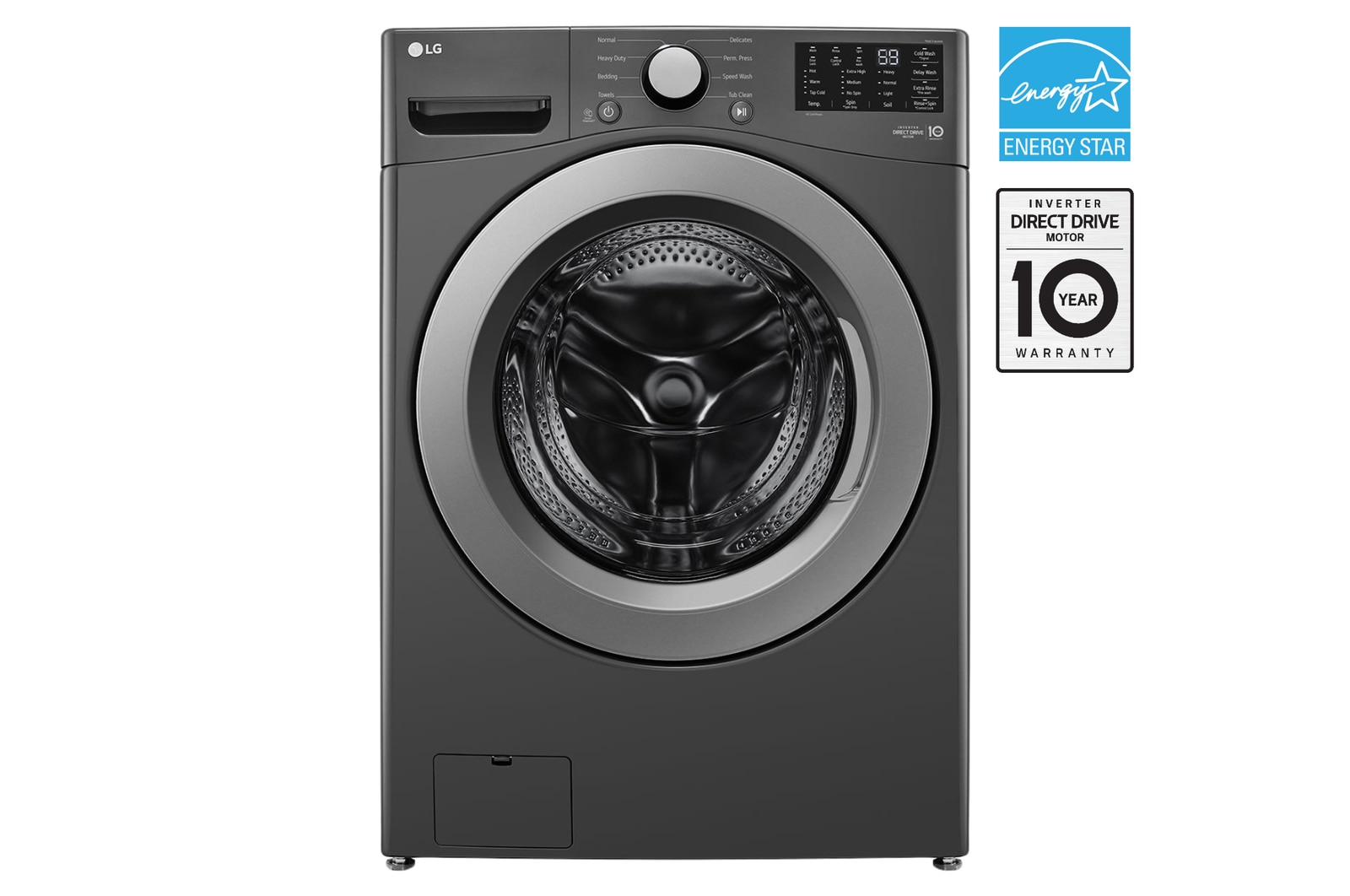 Front view of 5.8 cu. ft Mega Capacity Front Load Washer with 6Motion® Technology WM3470CM