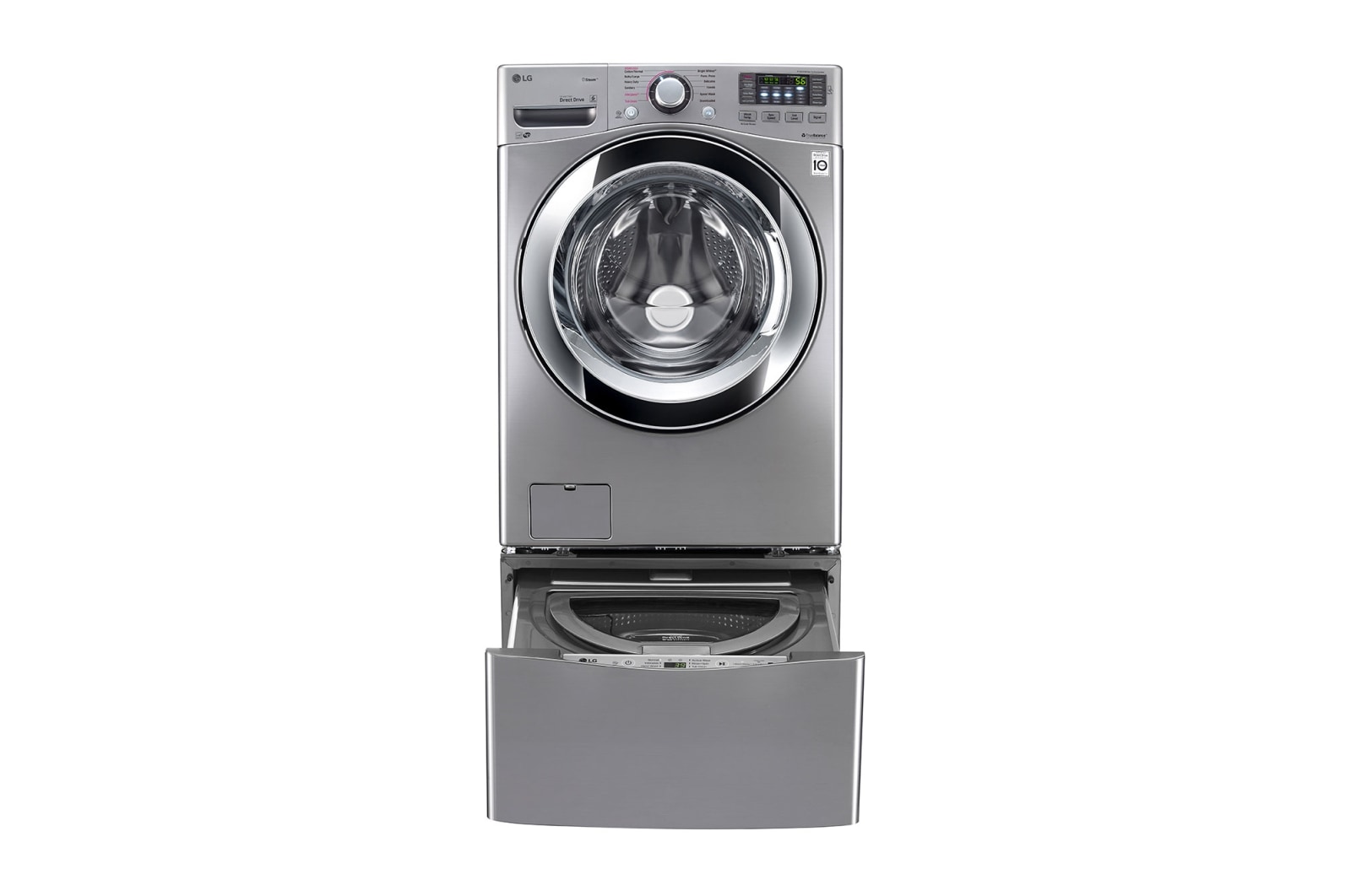 Front view of 5.2 cu.ft. Ultra Large Capacity with NeveRust™ Stainless Steel Drum WM3670HVA