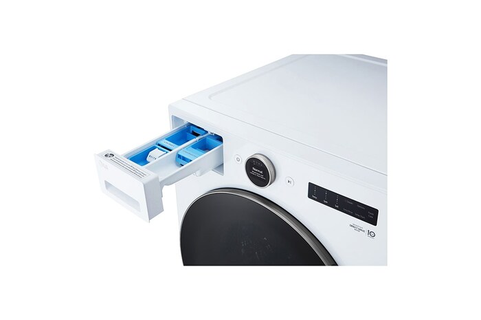 LG Front view of 5.2 cu. ft. Capacity Smart Front Load ENERGY STAR®Washer with TurboWash® 360°, WM5500HWA, WM5500HWA