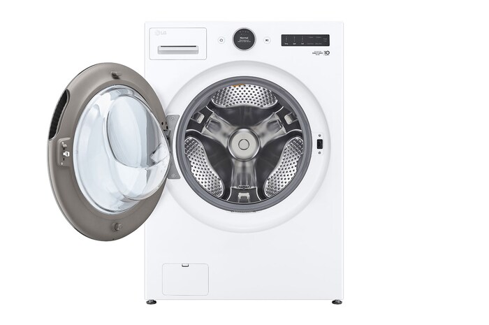 LG Front view of 5.2 cu. ft. Capacity Smart Front Load ENERGY STAR®Washer with TurboWash® 360°, WM5500HWA, WM5500HWA