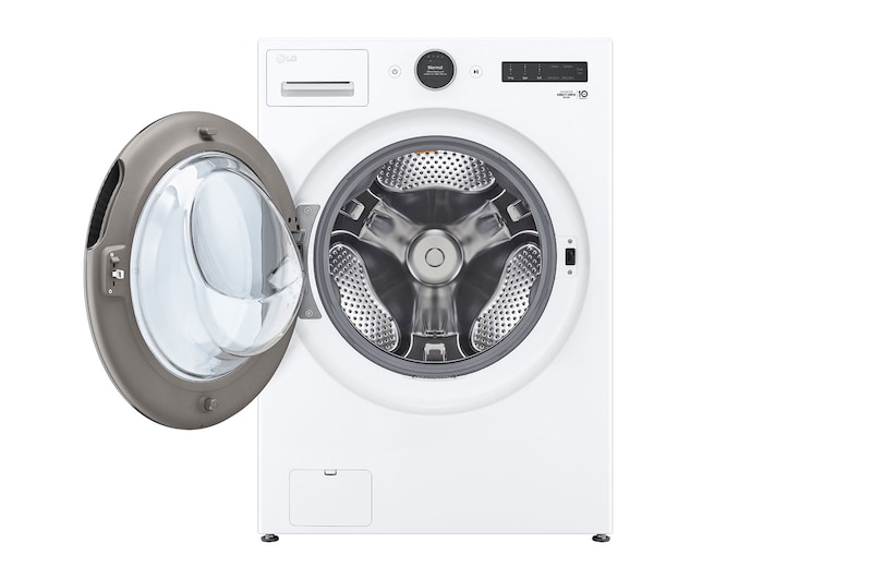 LG Front view of 5.2 cu. ft. Capacity Smart Front Load ENERGY STAR®Washer with TurboWash® 360°, WM5500HWA, WM5500HWA