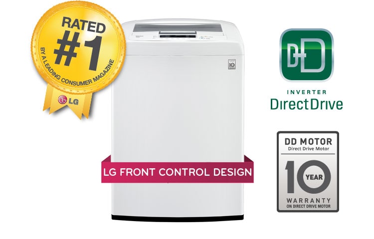 Front view of 5.0 cu.ft. High Efficiency Top Load Washer with Front Control Design WT1101CW