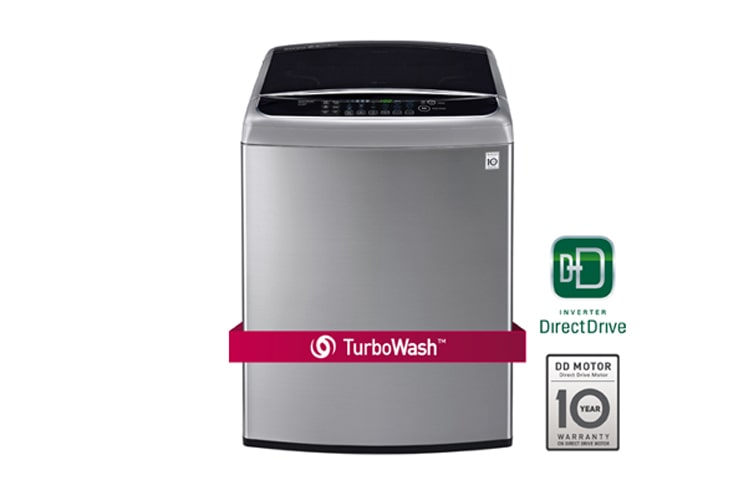 Front view of 5.8 cu.ft. MEGA Capacity High Efficiency Top Load Washer with TurboWash™ Technology WT1701CV