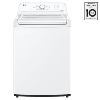 Front view of 5.0 cu. ft. Capacity Top Load Washer with SlamProof<sup>TM</sup> Glass Lid WT6100CW