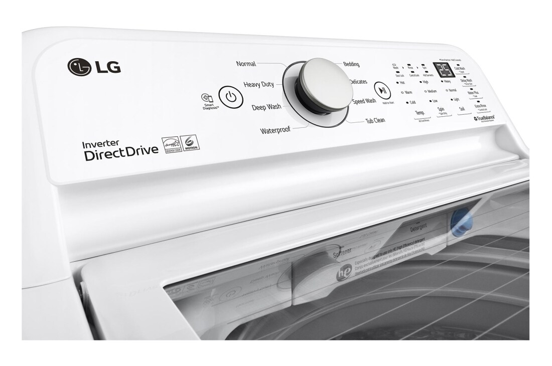 LG 5.8 cu. ft. Mega Capacity Top Load Washer with TurboDrum™ - White, WT7150CW