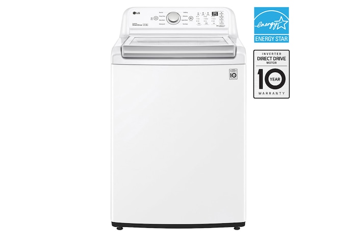 Front view of LG 5.8 cu.ft. Top Load Agitator Washer with 6Motion™, TrueBalance™ - WT7150CW