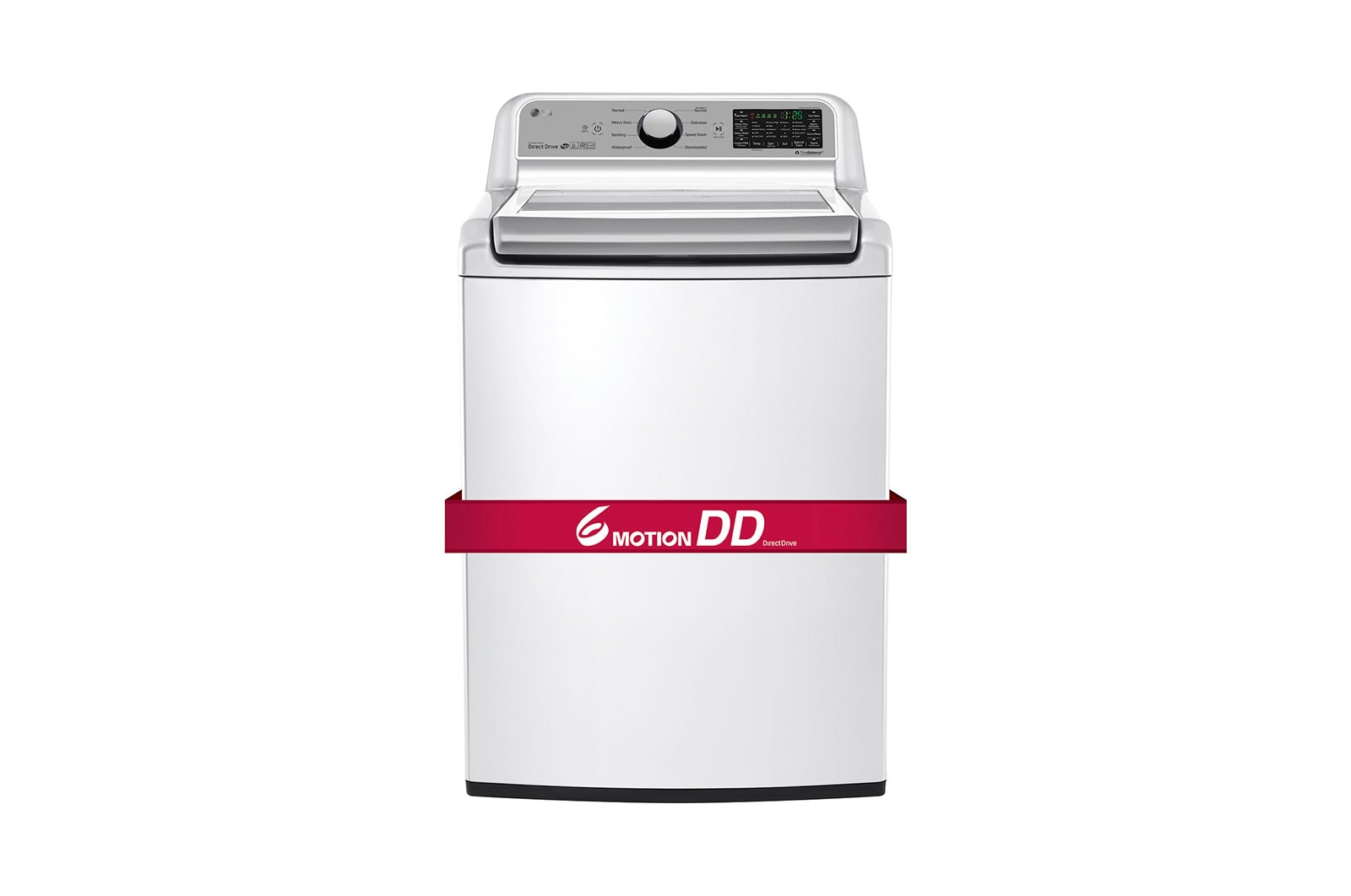 Front view of 5.8 cu.ft Top Load Washer with 6Motion™ Technology WT7200CW