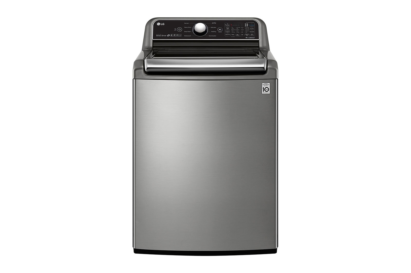 Front view of 5.8 cu.ft Top Load Washer with TurboWash3D™ Technology WT7300CV