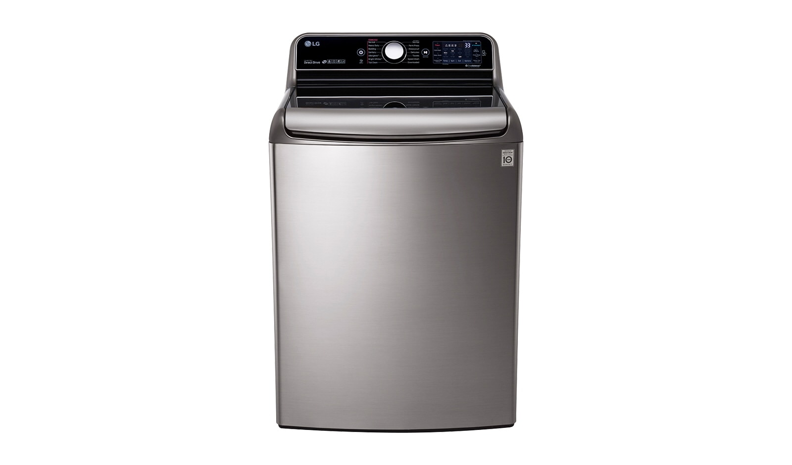 Front view of WORLD’S LARGEST 6.6 CU.FT. CAPACITY HIGH EFFICIENCY TOP LOAD WASHER WT7700HVA