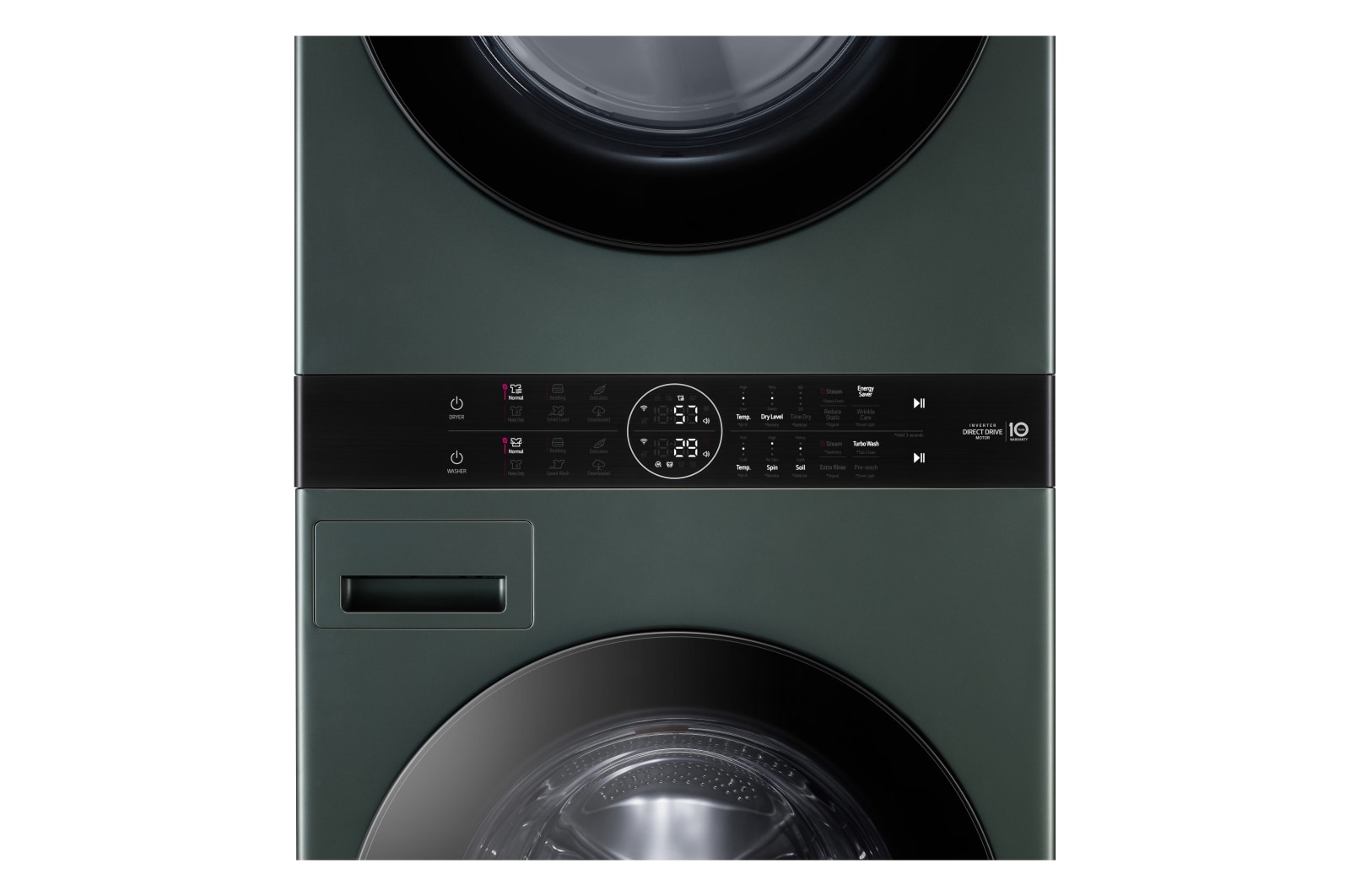 LG Single Unit Front Load LG WashTower™ with Centre Control™ 5.2 cu. ft. Washer and 7.4 cu. ft. Electric Dryer, WKEX200HGA