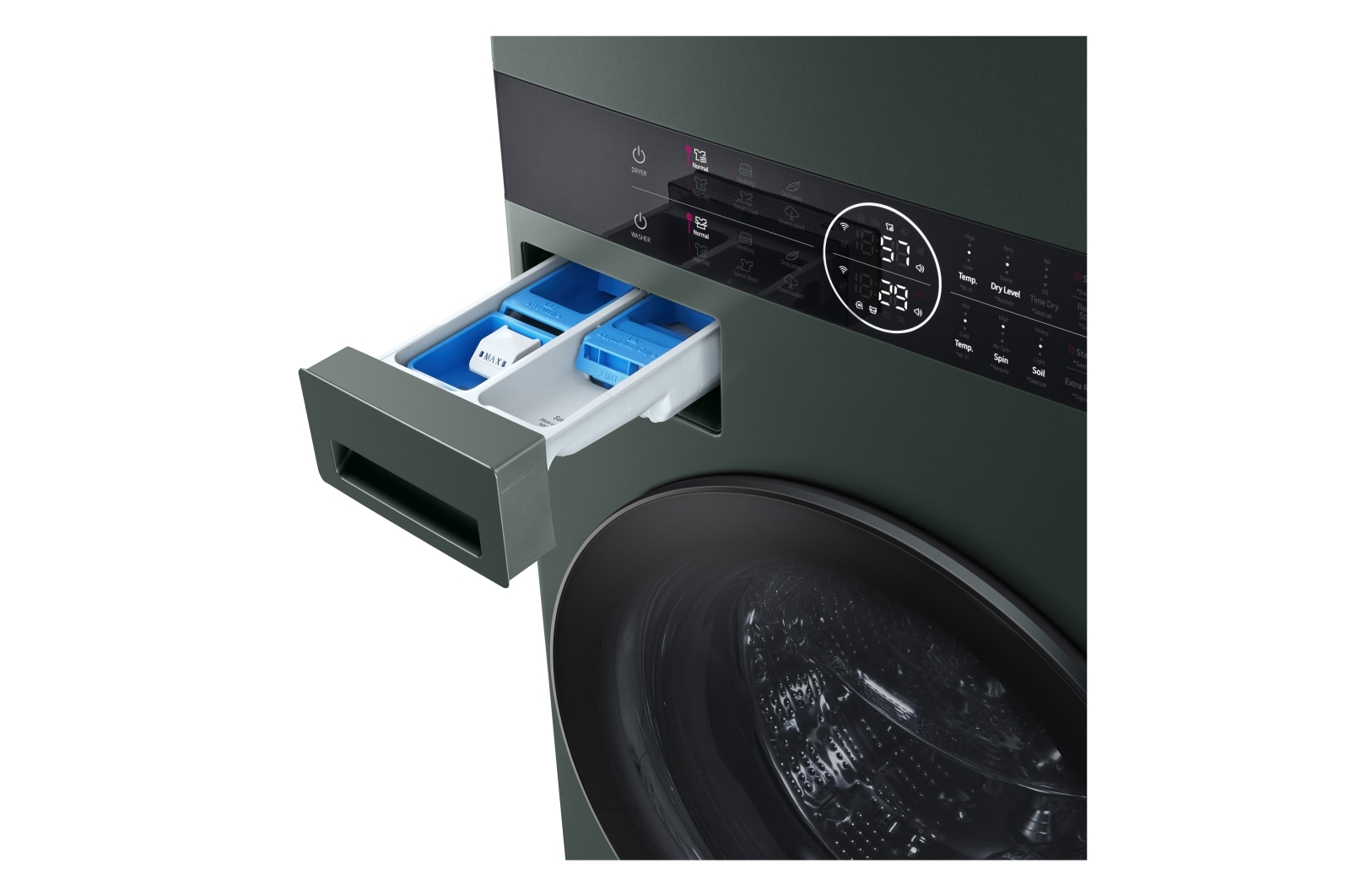LG Single Unit Front Load LG WashTower™ with Centre Control™ 5.2 cu. ft. Washer and 7.4 cu. ft. Electric Dryer, WKEX200HGA