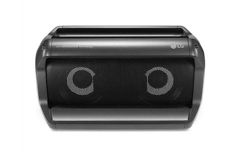 Front view of LG XBOOM Go PK5 Portable Bluetooth Speaker with Meridian Technology PK5