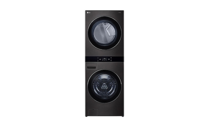 Front view of Single Unit Front Load LG WashTower®Center Control™ 5.8 cu.ft. Washer & 7.4 cu.ft. Electric Dryer, WKEX300HBA