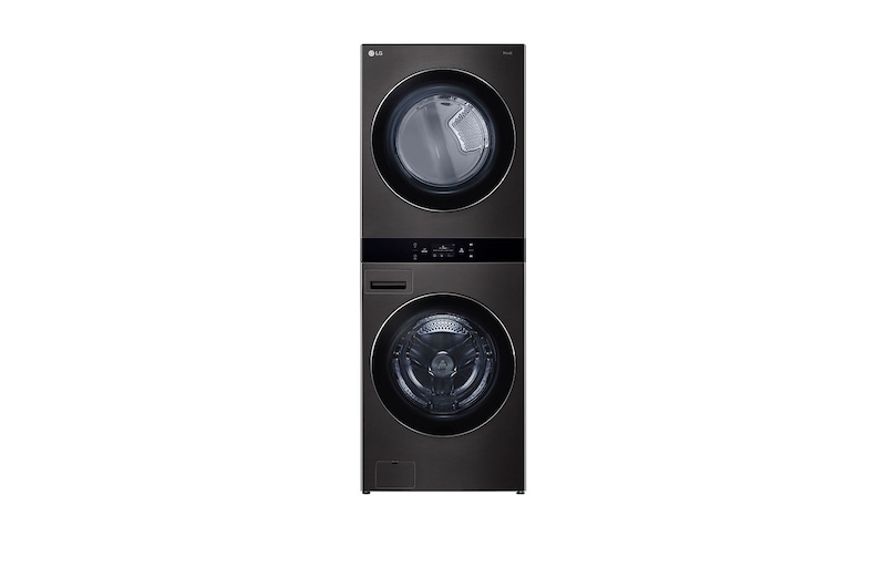 Front view of Single Unit Front Load LG WashTower®Center Control™ 5.8 cu.ft. Washer & 7.4 cu.ft. Electric Dryer, WKEX300HBA