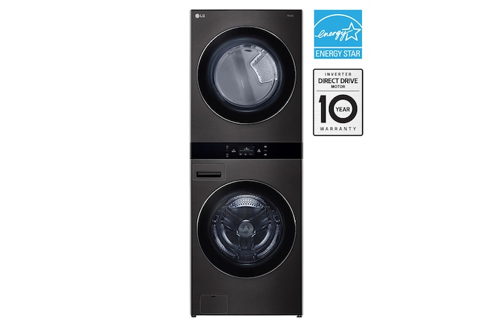 Front view of LG 5.8 cu. ft. and 7.4 cu.ft. WashTower® with ezDispense® TurboWash® - WKEX300HBA