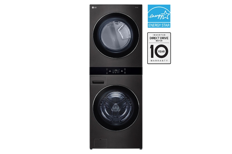 Front view of 5.8 cu. ft. and 7.4 cu. ft. WashTower® with ezDispense® TurboWash® WKEX300HBA