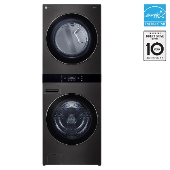 Front view of 5.8 cu. ft. and 7.4 cu. ft. WashTower® with ezDispense® TurboWash® WKEX300HBA