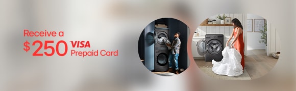 Love to laundry: Receive a $250 VISA Prepaid Card when you purchase any LG WashTower® or LG WashCombo®
