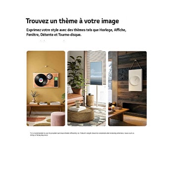 LG StanbyME 2 Max LX6 Movable Screen showcased as a Mood Maker, highlighting how it helps personalize your space—transforming into a window, poster, relaxing visuals, music turntable, or a clock.