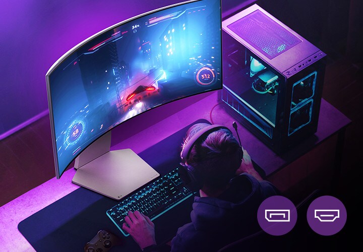 Gamers enjoy a 240 refresh rate game supported by DP 1.4 or HDMI 2.1.