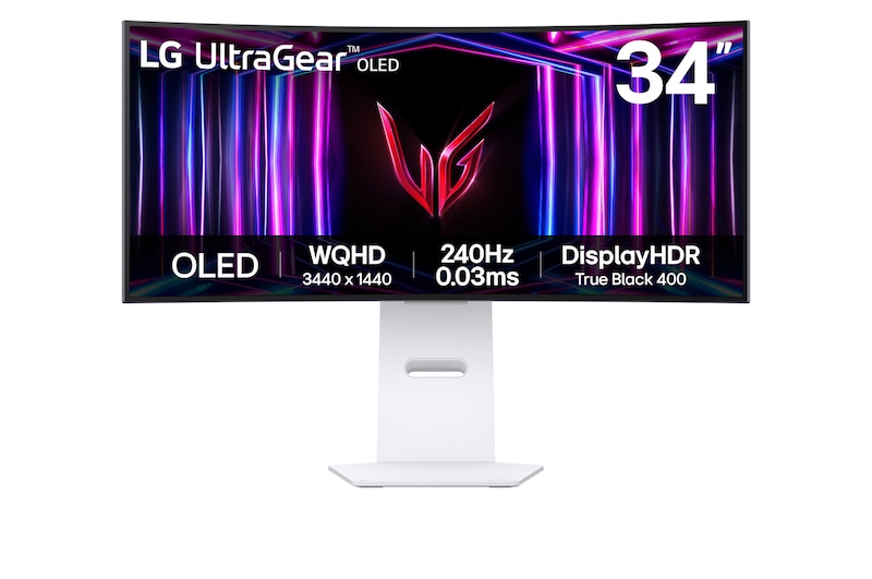 LG 32" UltraGear™ Dual-Mode OLED gaming monitor | 4K UHD, Pixel Sound, 32GS95UE-W