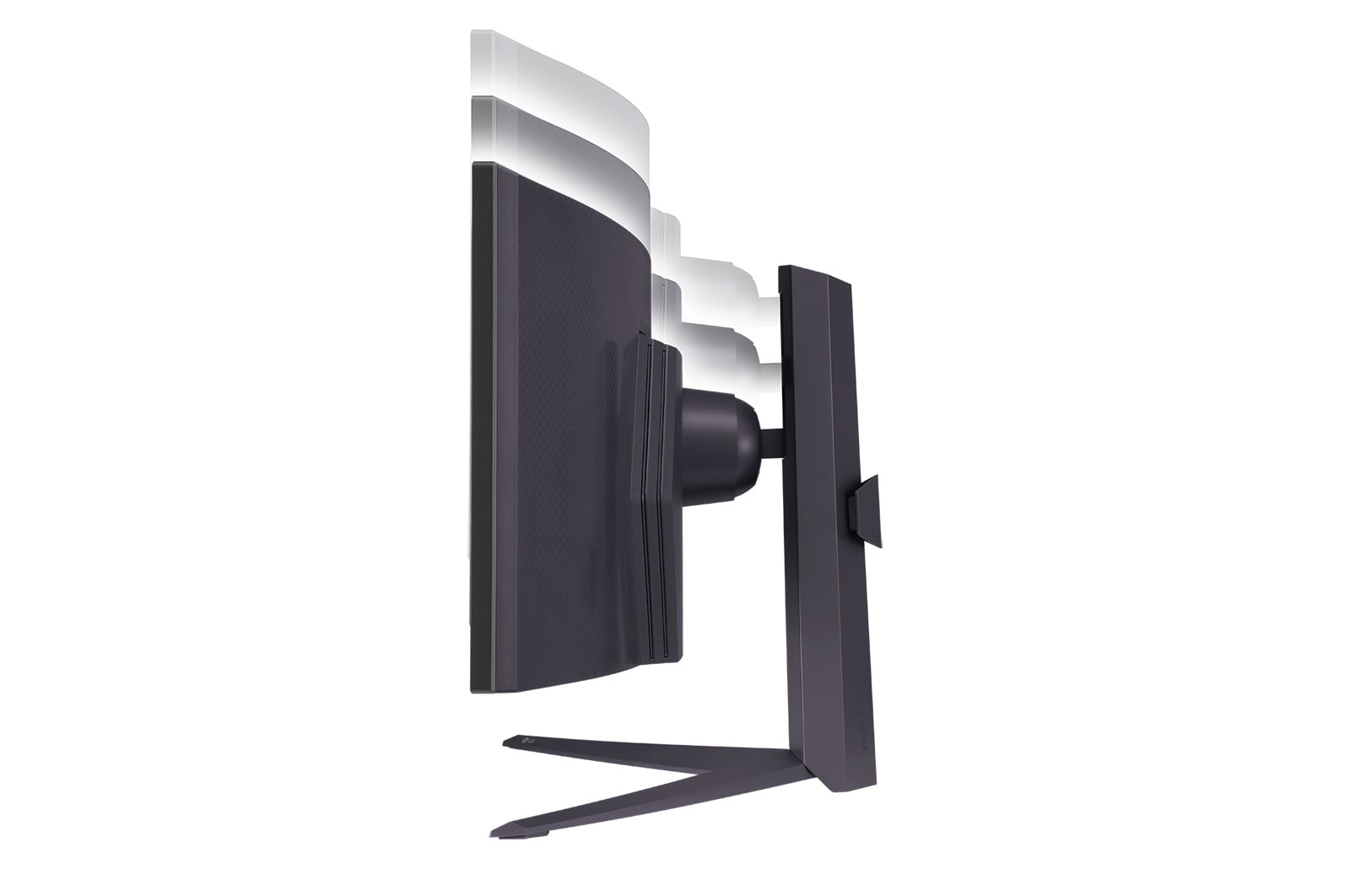 Side view of height adjustable stand