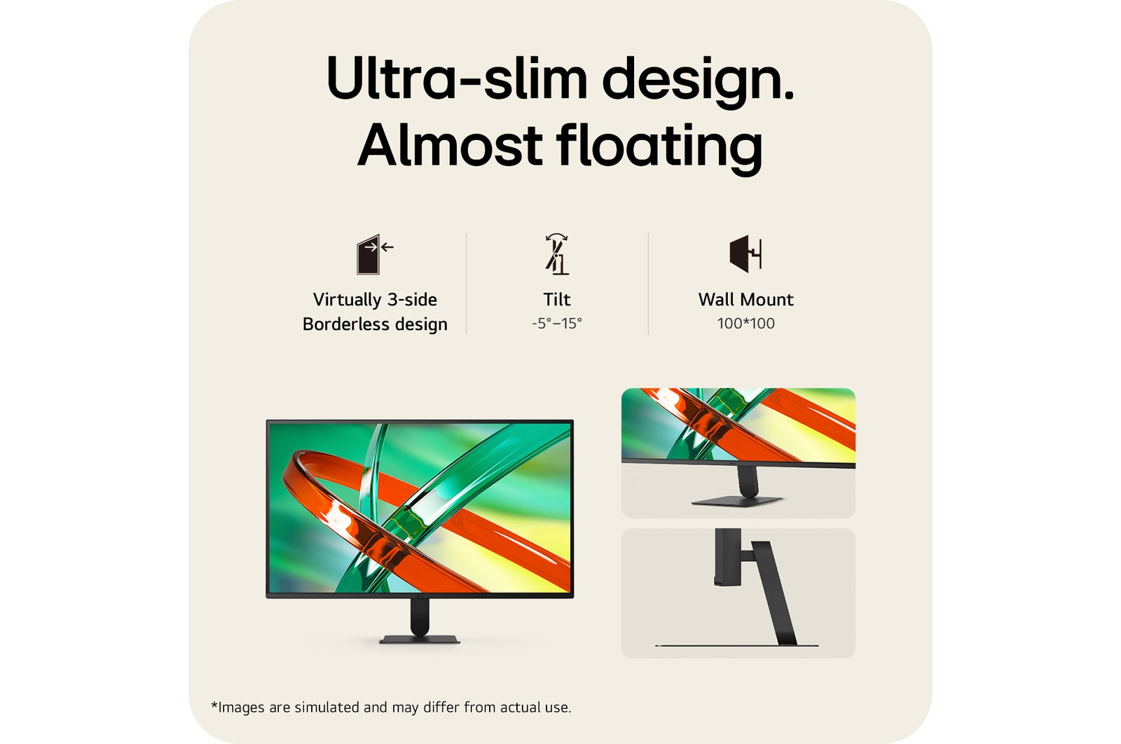 LG UltraFine monitor with a clean, clutter-free design and slim profile