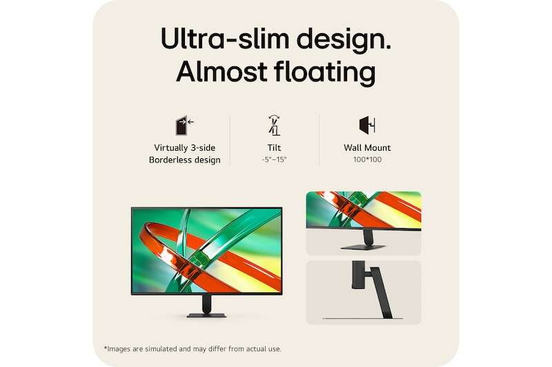 LG UltraFine monitor with a clean, clutter-free design and slim profile