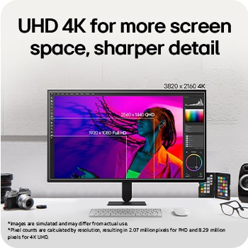 LG UltraFine UHD 4K display showing enhanced clarity and expanded screen space