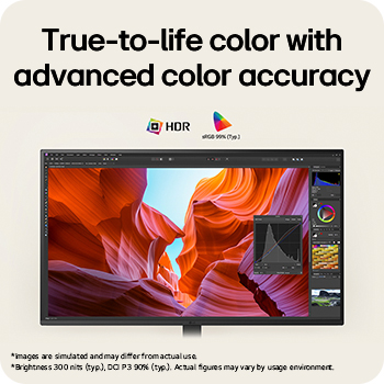 LG UltraFine display presenting accurate and vibrant color reproduction