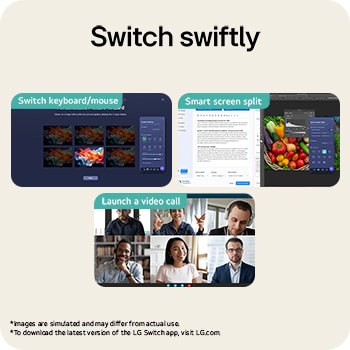 LG Switch feature interface enabling seamless switching between multiple inputs