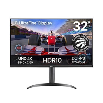 Front view of 31.5" UltraFine 4K HDR monitor 32UR550K-B