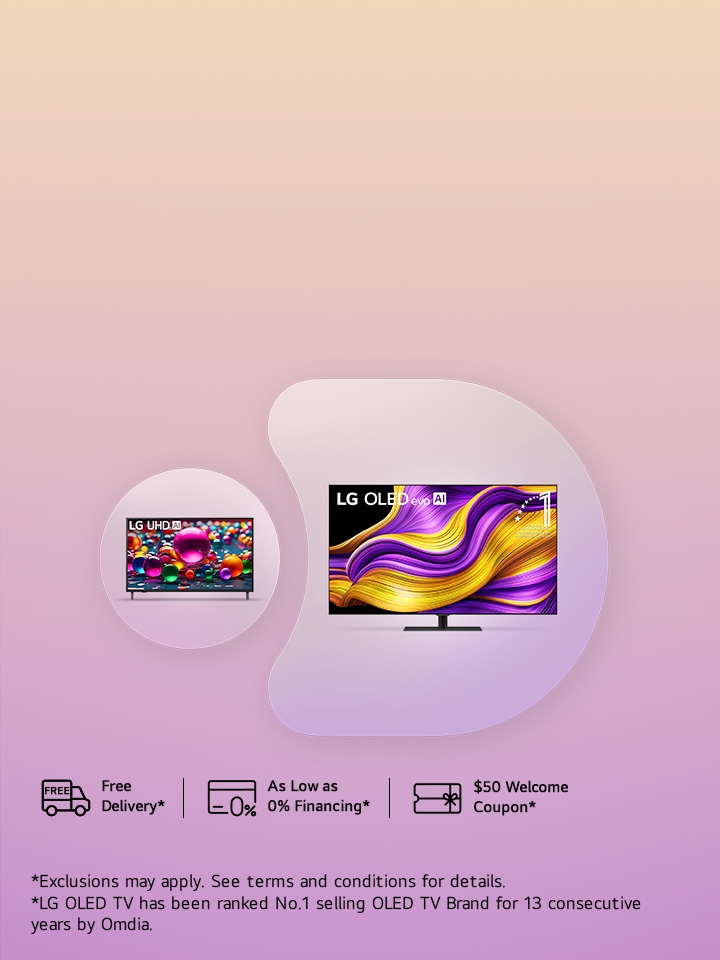 More screens, more savings: Extra 5% off on select OLED TVs and get a free 43" TV