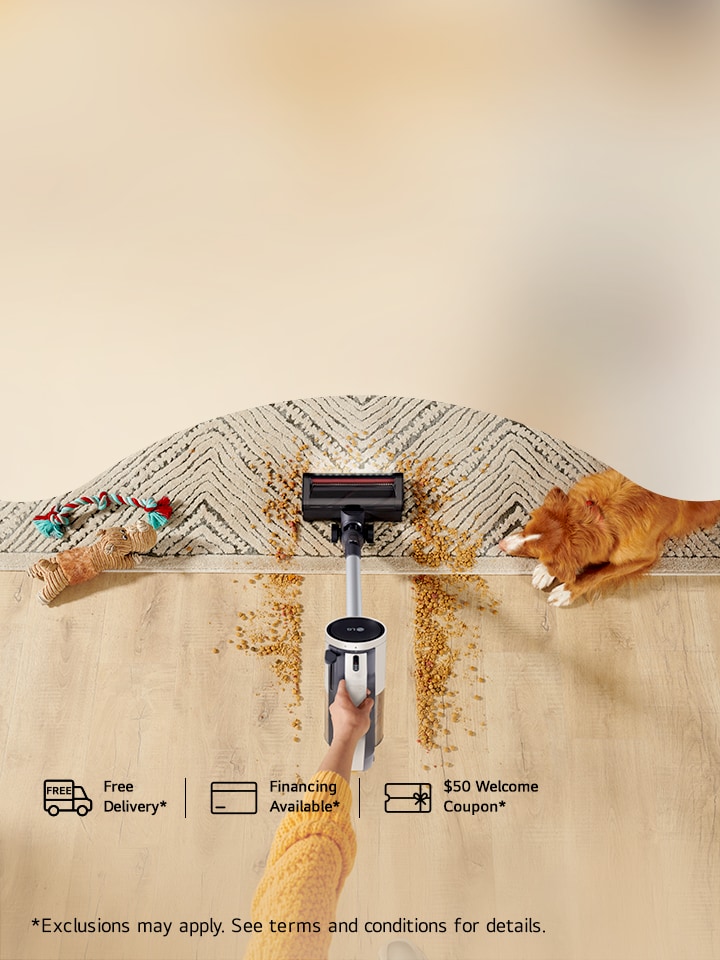 NEW LG CordZero® Q3 cordless stick vacuum. Sign up now to receive a 10% OFF coupon for pre-order launch. Only at LG.ca!