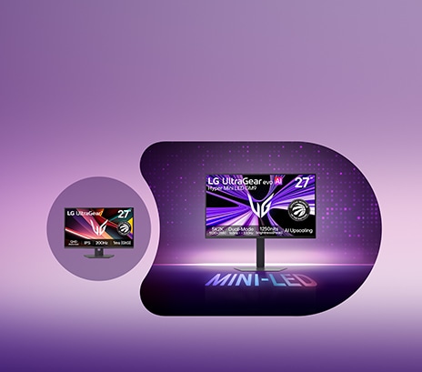 Sign up to be notified for the world’s first 27" 5K Mini LED UltraGear. Experience advanced 5K2K AI upscaling and receive a free monitor at launch.