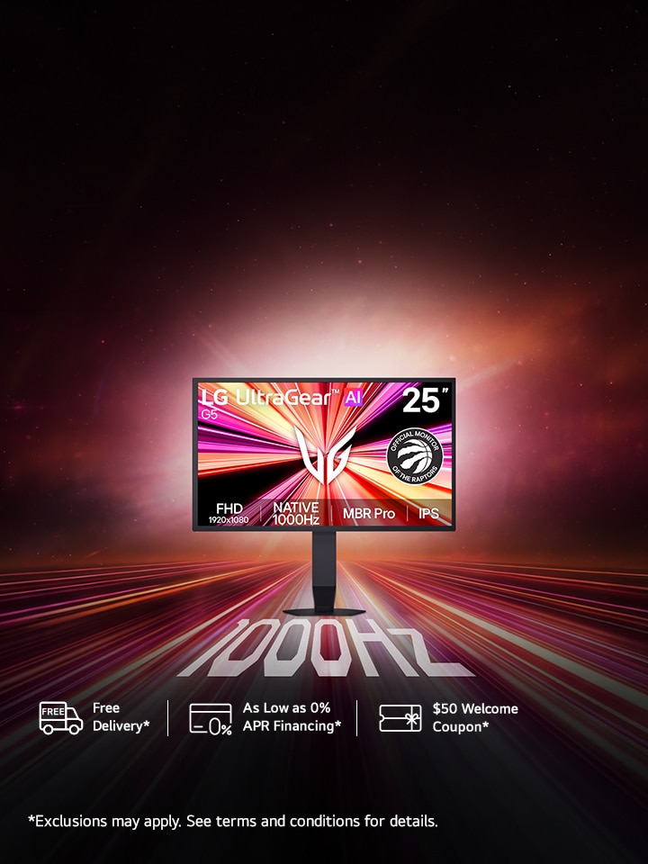 World's First Native 1000Hz Full HD Gaming Monitor. Pre-order now and receive a $200 VISA® prepaid card. Only at LG.ca!