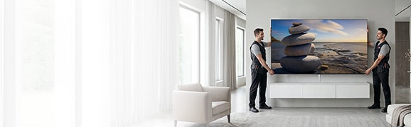 Free wall mounting on large-screen TVs