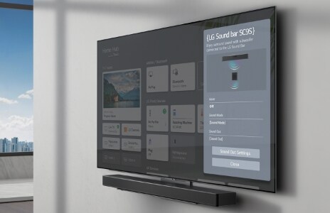 A image of LG Soundbsar showing the conectivity	