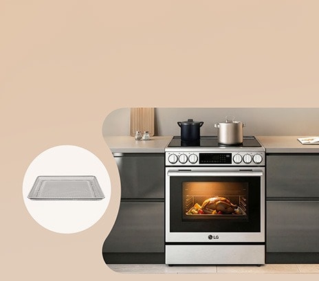 Family-sized cooking made simple. 6.3 cu ft. of versatile oven space + extra Air Fry tray ($53.99 value)
