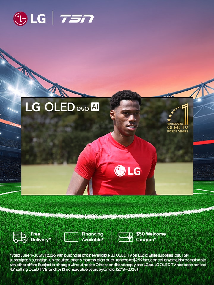 Big Screens. Bigger Games: Get a 6-Month TSN Subscription with 65″+ OLED TVs