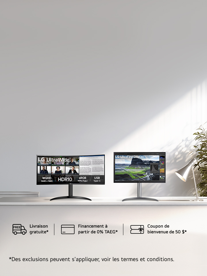 Améliorez votre affichage de travail : Semaines spéciales LG pour les moniteurs à partir de 99,99 $