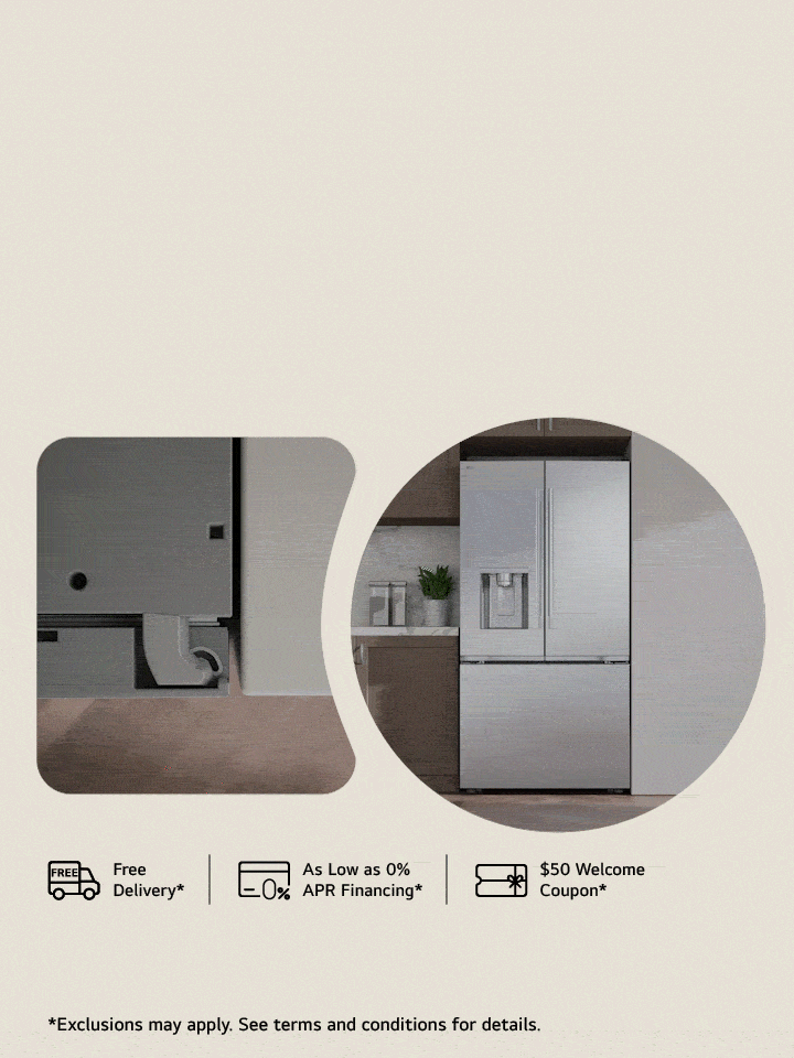 Zero Clearance™ Fridge. Built-in look, no built-in price. FREE delivery and haul-away.