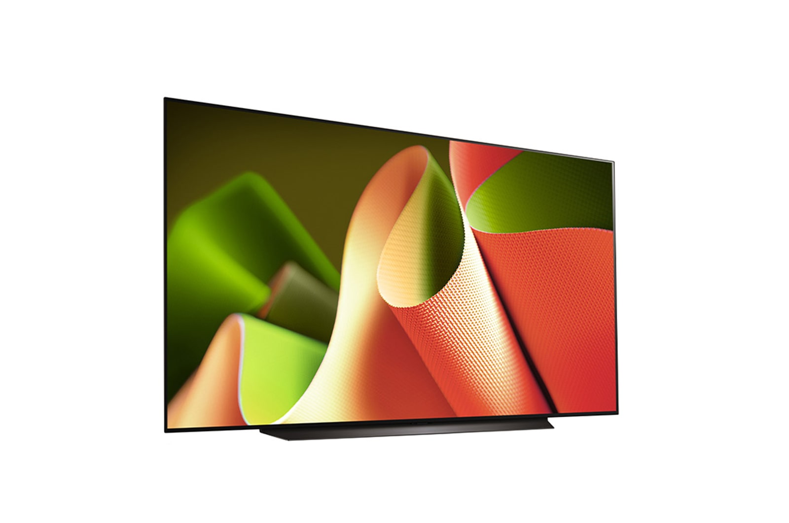 Vue latérale droite légèrement inclinée du téléviseur OLED de LG, OLED B4