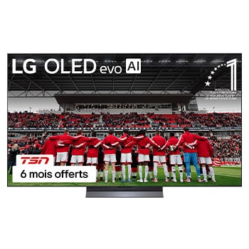 Vue avant de 65 pouces LG OLED evo AI C5 4K Smart TV 2025 OLED65C5PUA