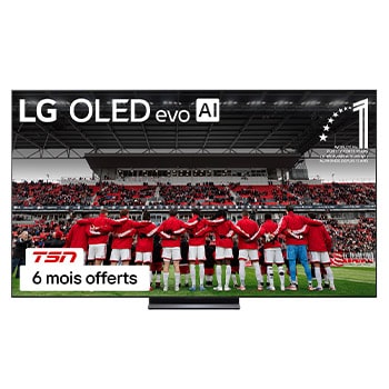 Vue avant de 83 pouces LG OLED evo AI C5 4K Smart TV 2025 OLED83C5PUA