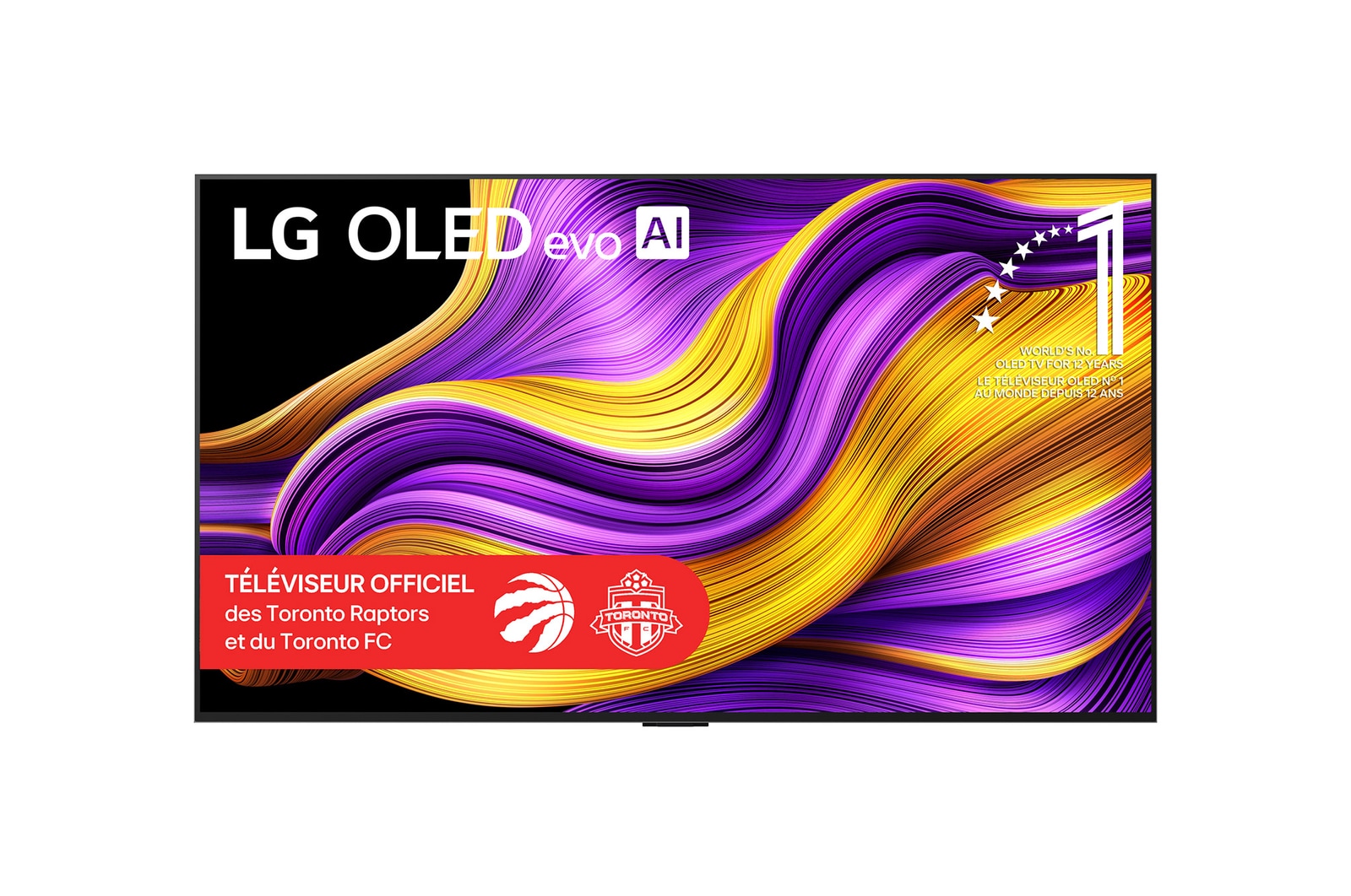 Vue avant de 97 pouces LG OLED evo AI G5 4K Smart TV 2025 OLED97G5WUA