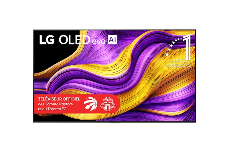 Vue avant de 97 pouces LG OLED evo AI G5 4K Smart TV 2025 OLED97G5WUA